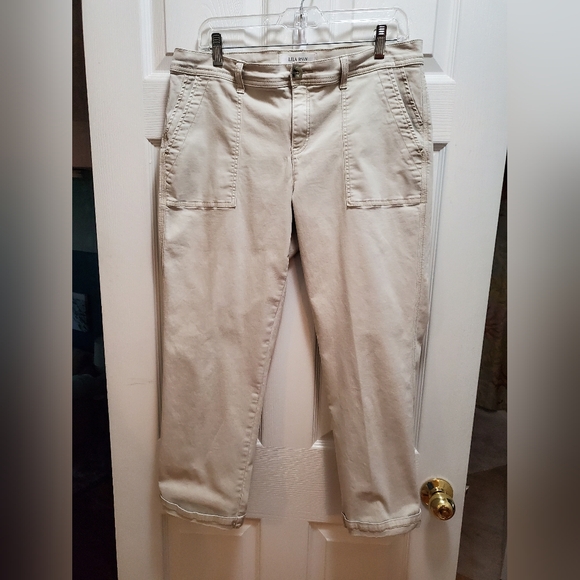 LILA RYAN Pants - Lila Ryan Chino pants, Size 14, Stone color
